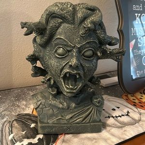 Medusa animated Halloween figurine